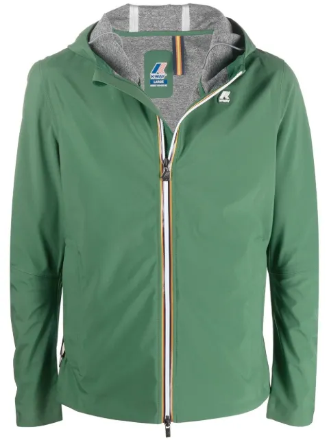 K-Way logo-patch detail hooded jacket