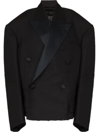 Balenciaga Cropped Tuxedo Blazer - Farfetch