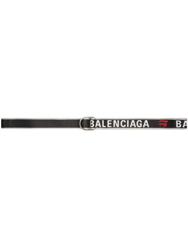 Balenciaga D-ring Logo Skinny Belt - Farfetch