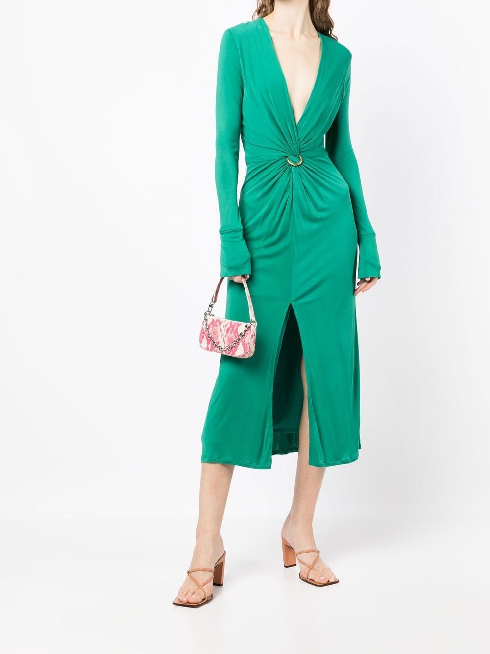 MANNING CARTELL twist-detail Midi Dress - Farfetch