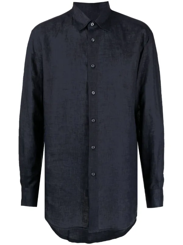 Brioni Button-down Fitted Shirt in Blue