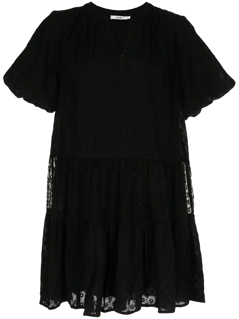 

b+ab vestido corto recto - Negro