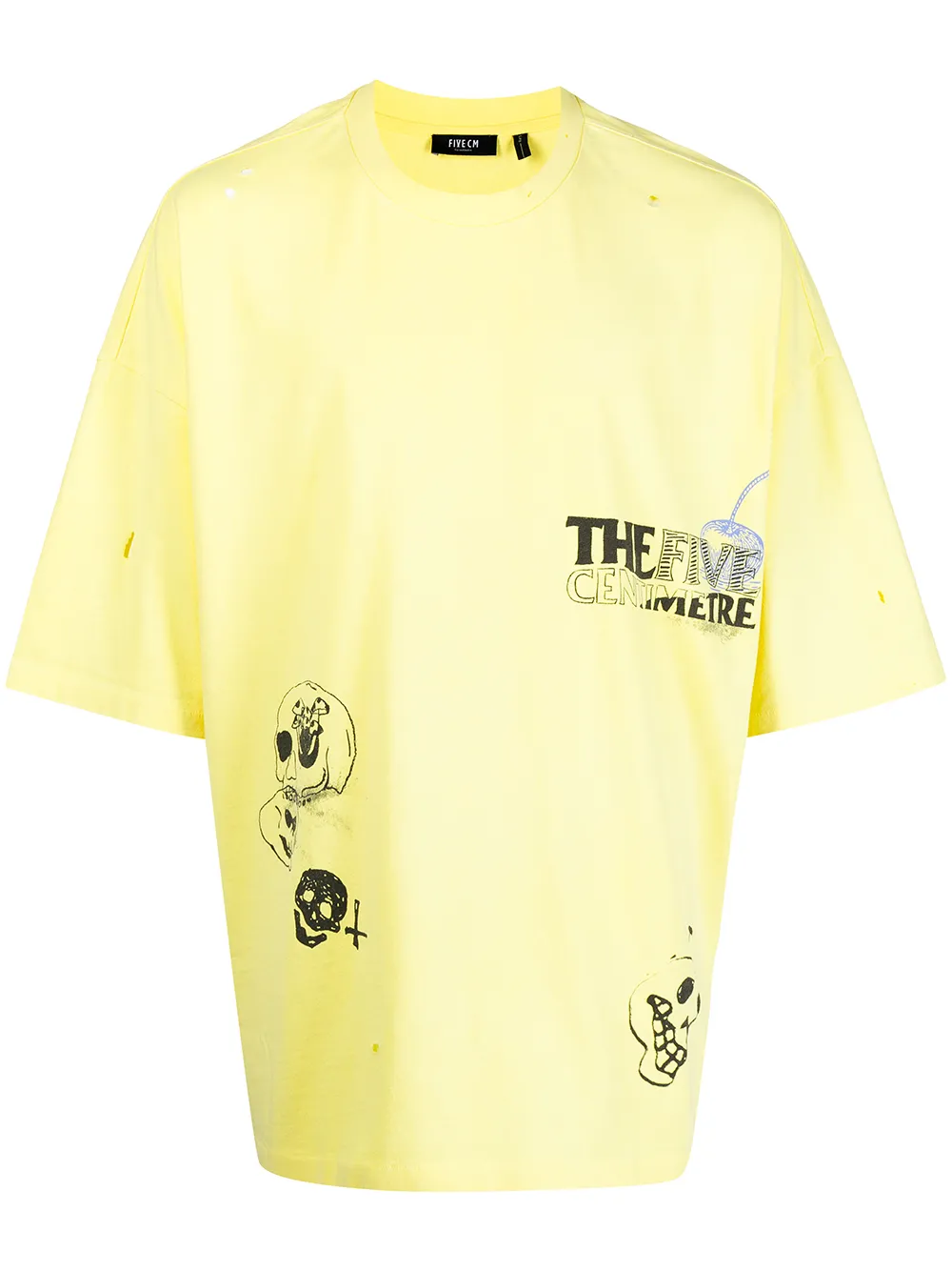 

FIVE CM playera con boceto estampado - Amarillo