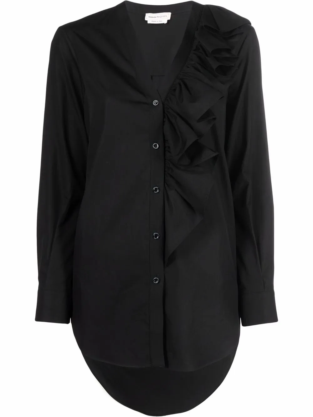 

Alexander McQueen camisa con detalle de volantes - Negro