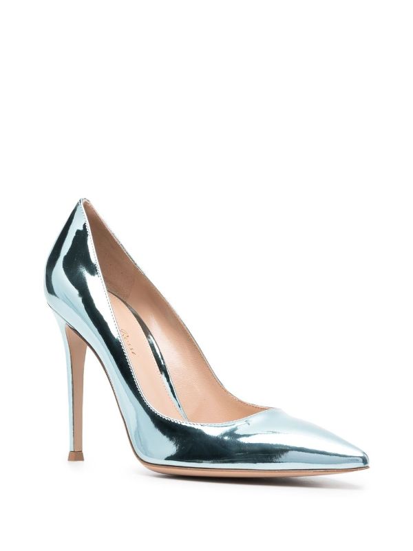 Gianvito Rossi Gianvito 105mm metallic-effect Pumps - Farfetch