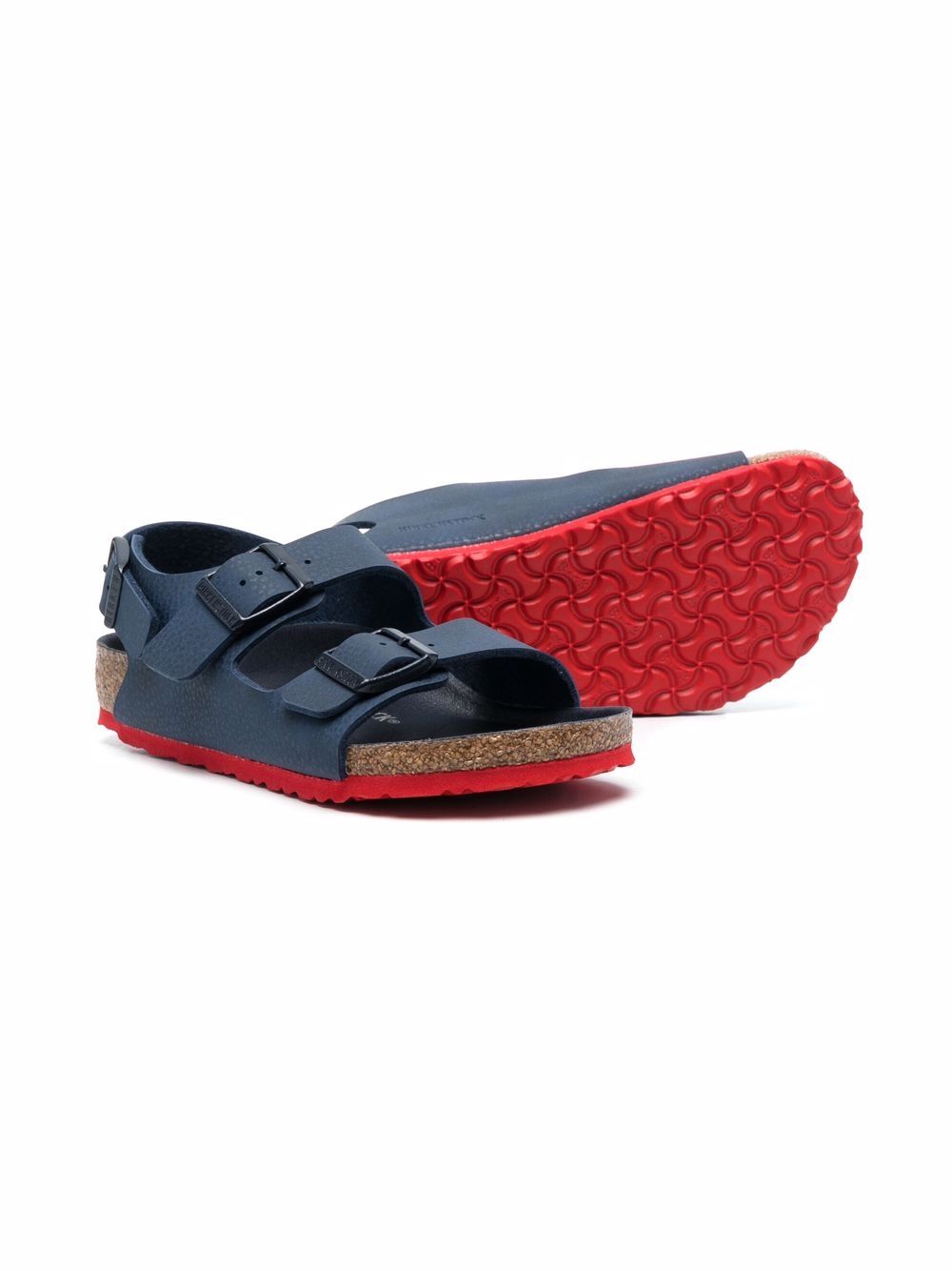 Birkenstock Kids Birko-Flor sandalen met dubbele bandjes - Blauw