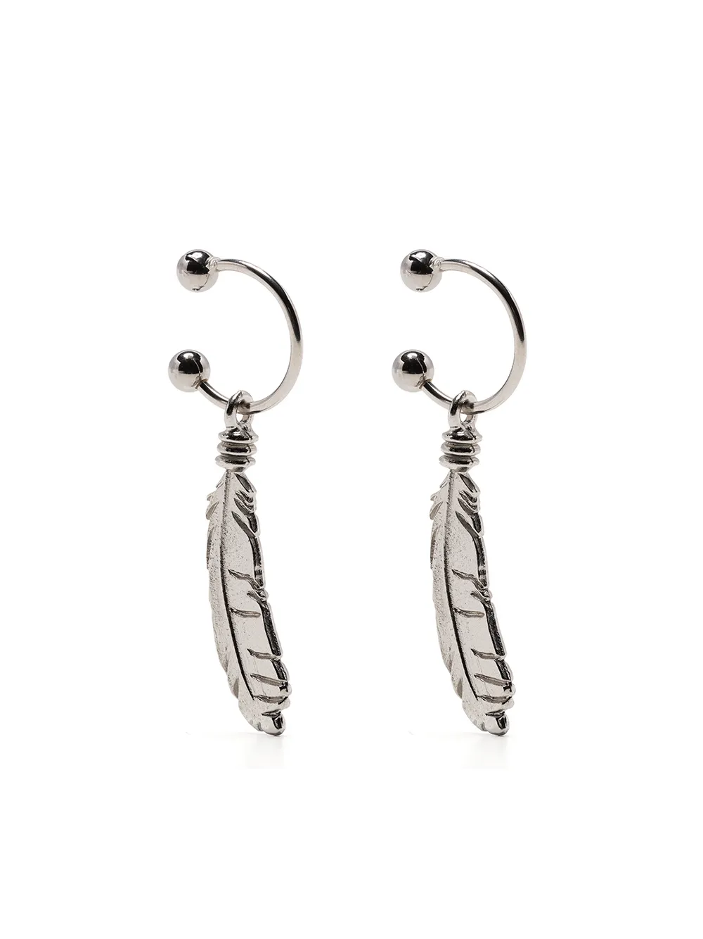 

Marcelo Burlon County of Milan feather drop earrings - Silver