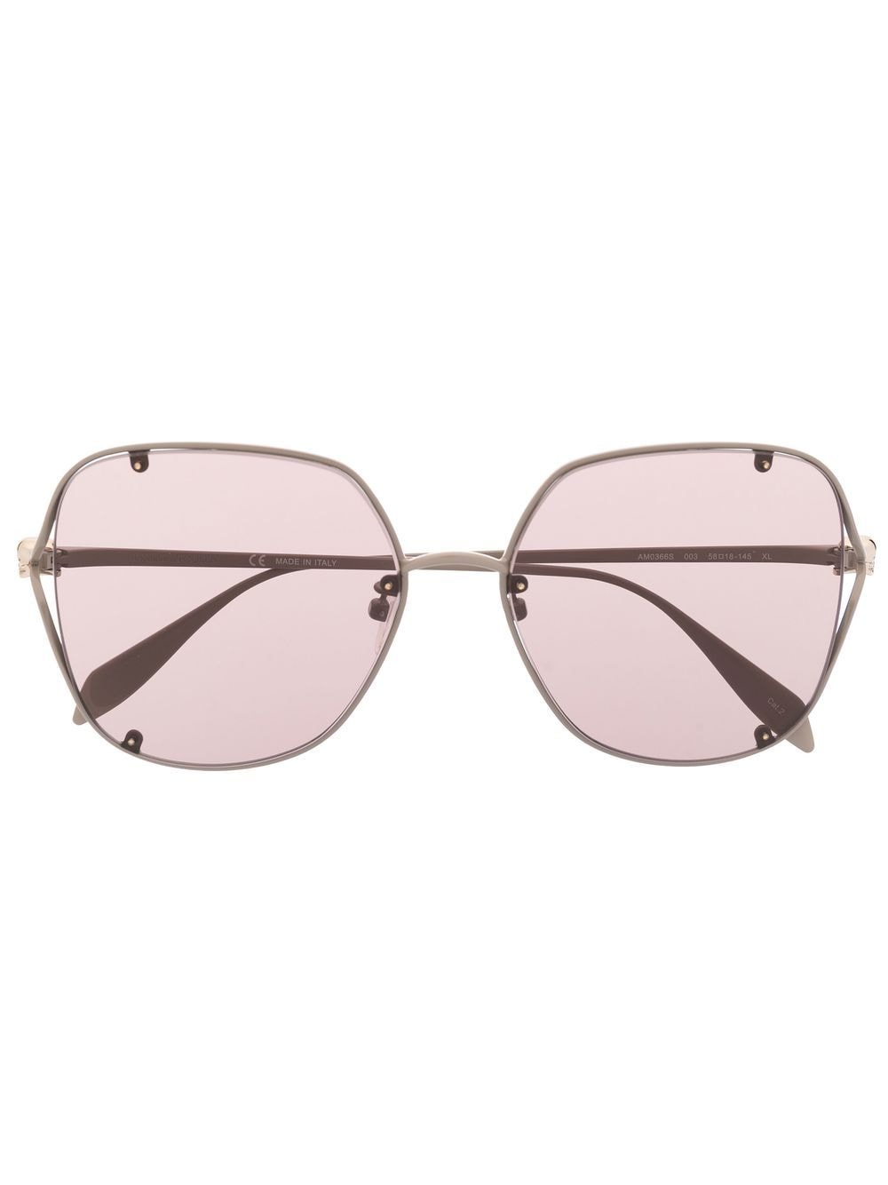 

Alexander McQueen Eyewear lentes de sol con armazón oversize - Gris