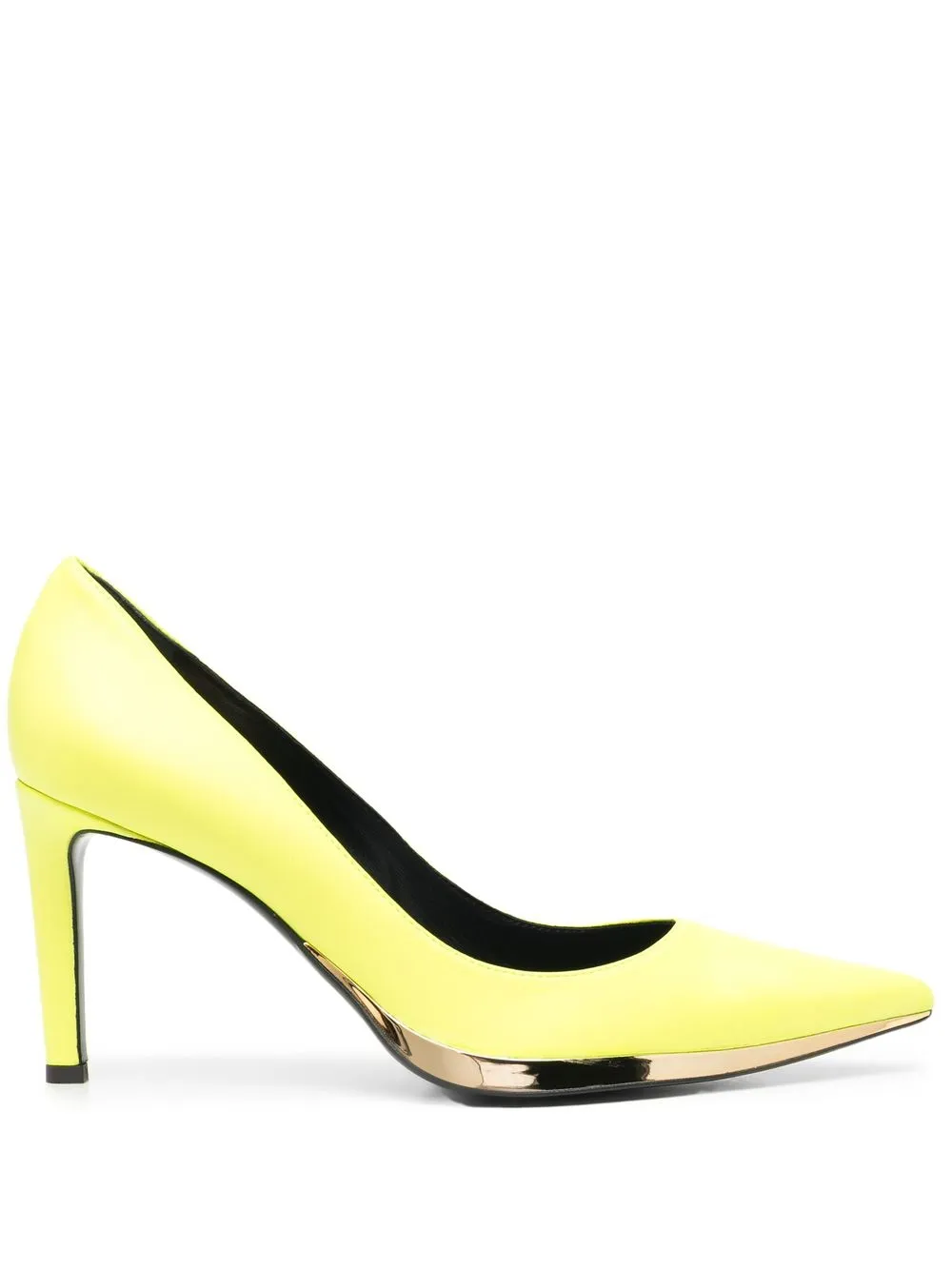 

Giuseppe Zanotti zapatillas con ribete metalizado y tacón de 80mm - Amarillo