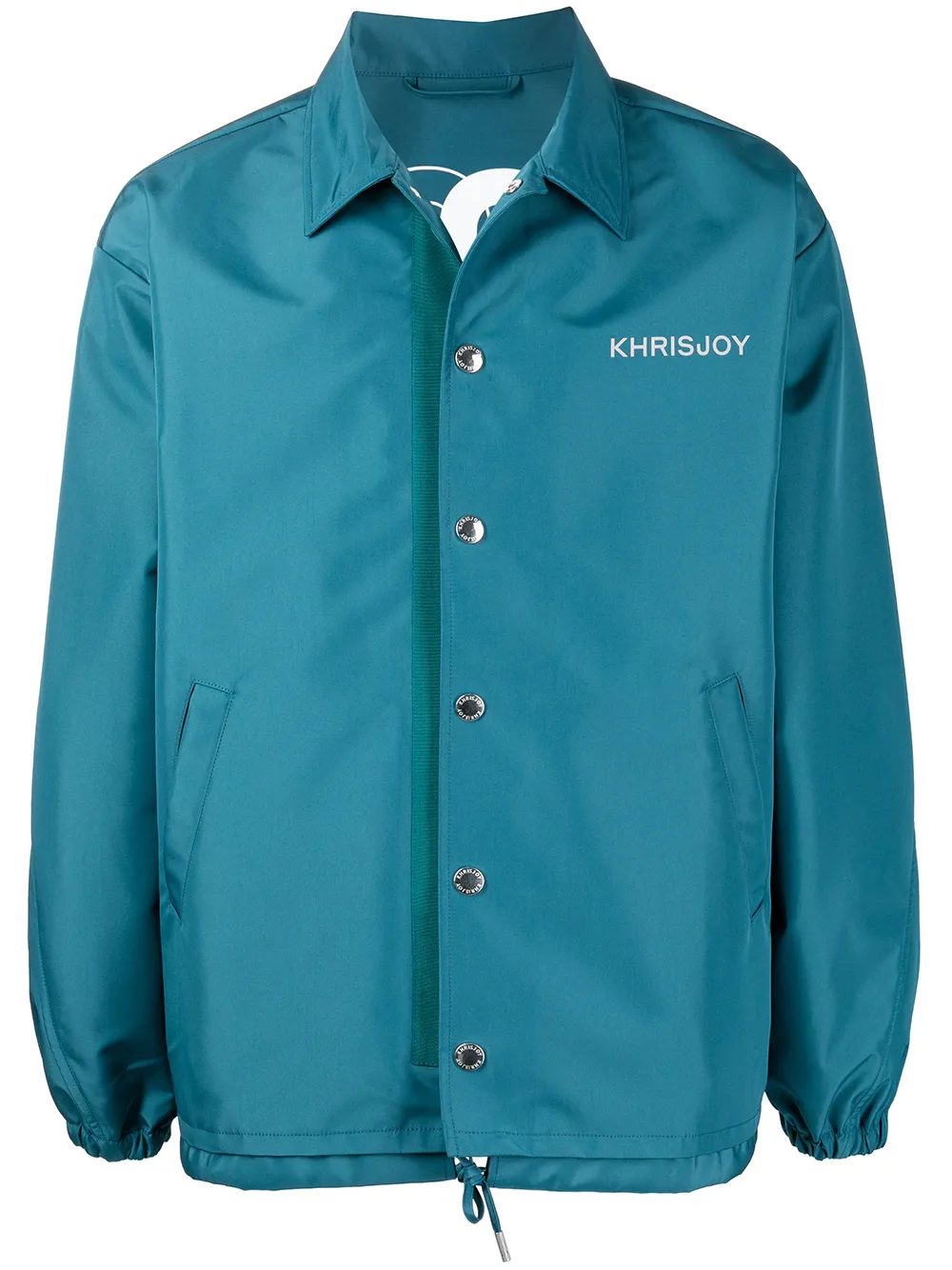 

Khrisjoy logo-print button-down jacket - Green