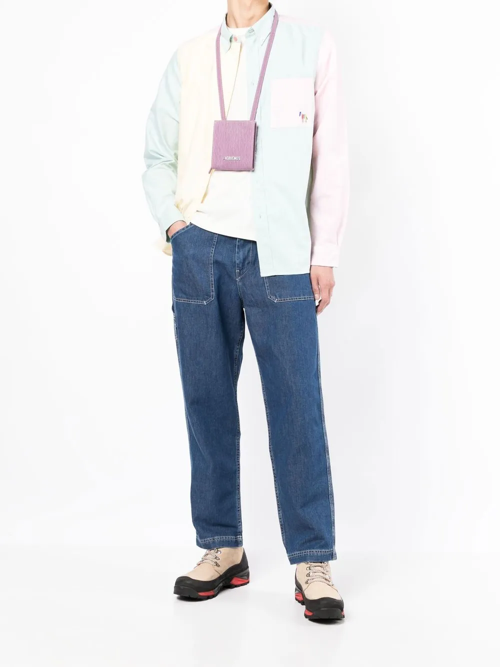 

PS Paul Smith colour-block cotton shirt - Yellow