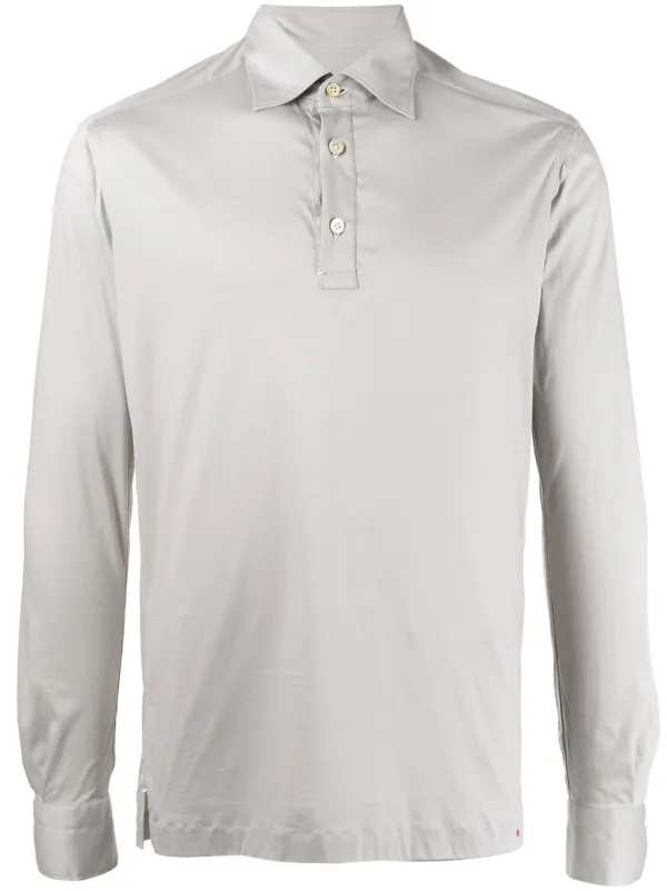 Fitted long sleeve polo shirts Clearance