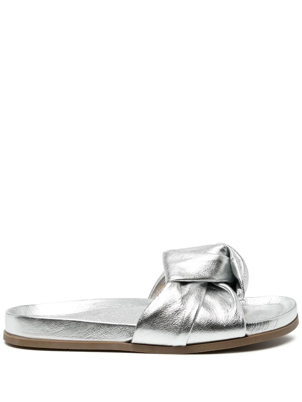 

Rodo metallic knotted sandals - Silver