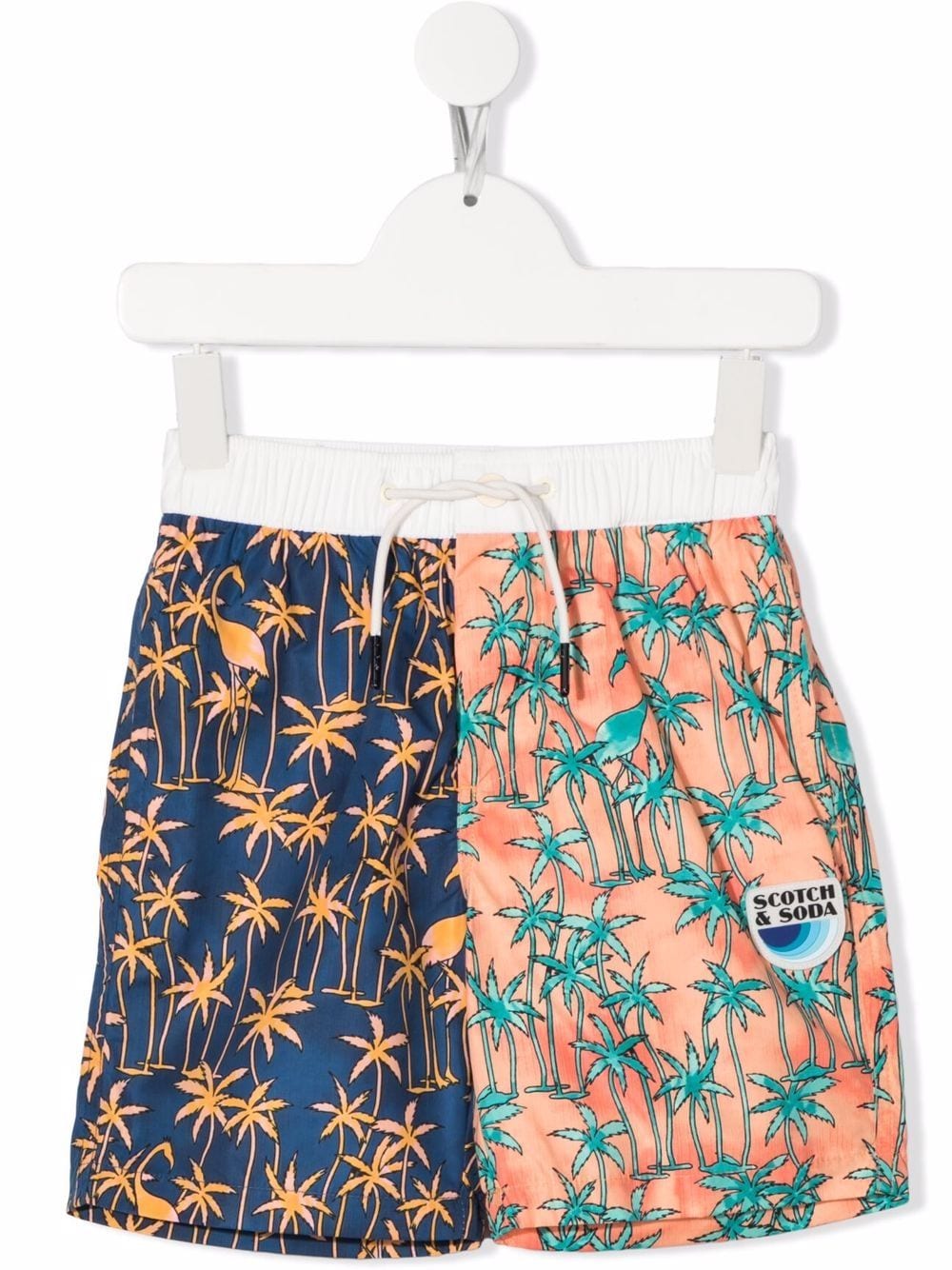 

Scotch & Soda Kids shorts con palmeras estampadas - Azul