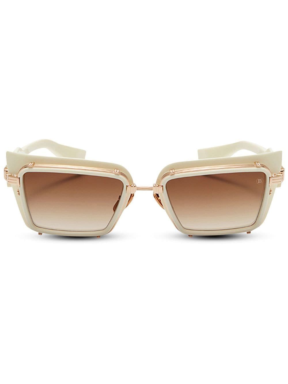 Balmain Eyewear Square Tinted Sunglasses In Neutrals