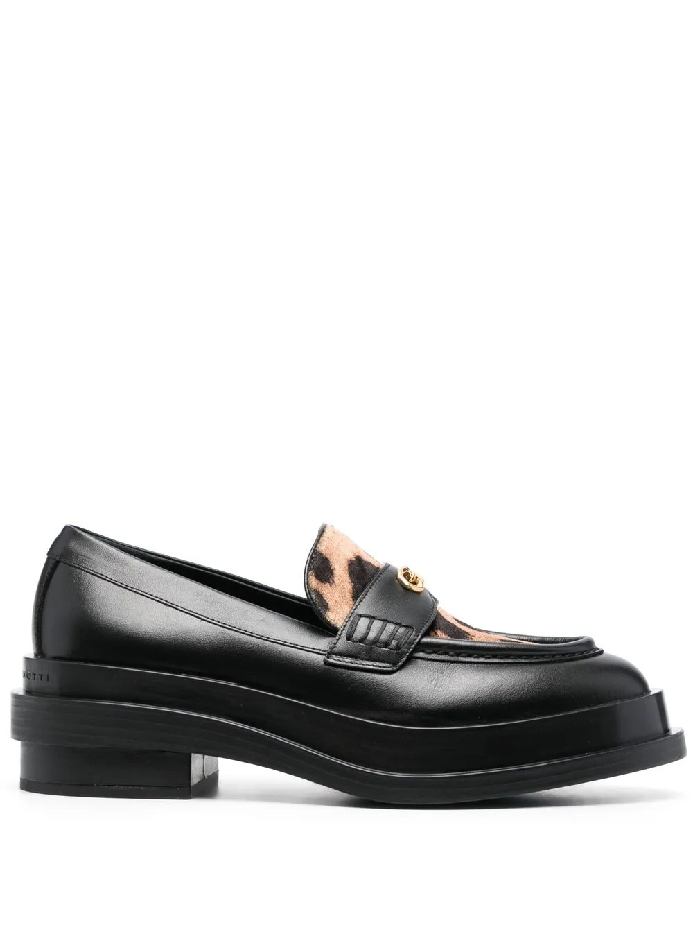 

Giuseppe Zanotti leopard-print loafers - Black