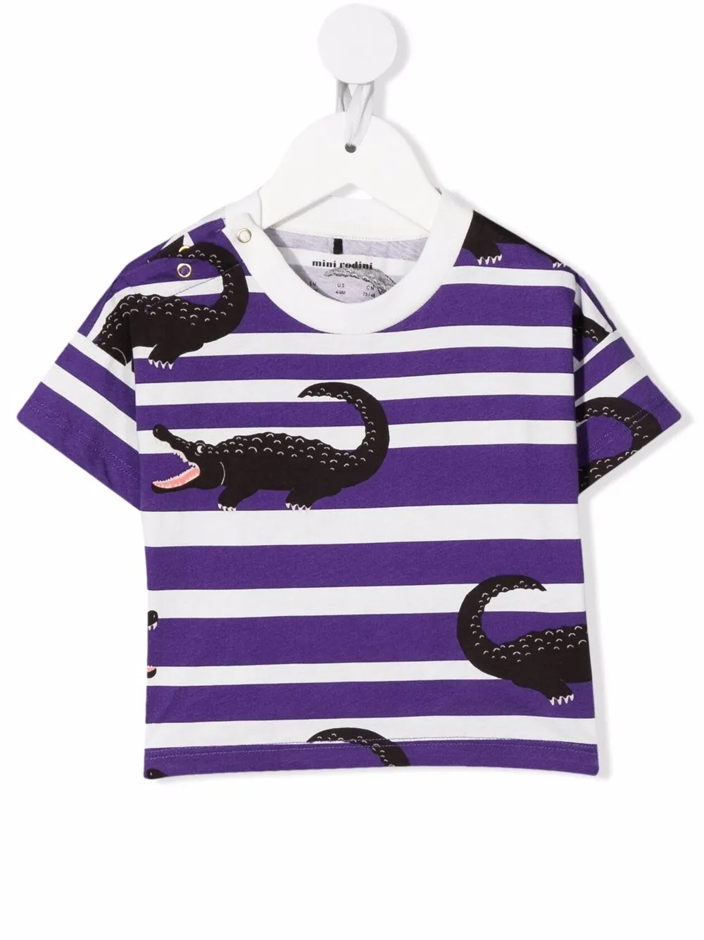 

Mini Rodini playera con cocodrilo estampado - Morado