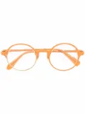 MASAHIROMARUYAMA contrast-detail round glasses - Gold