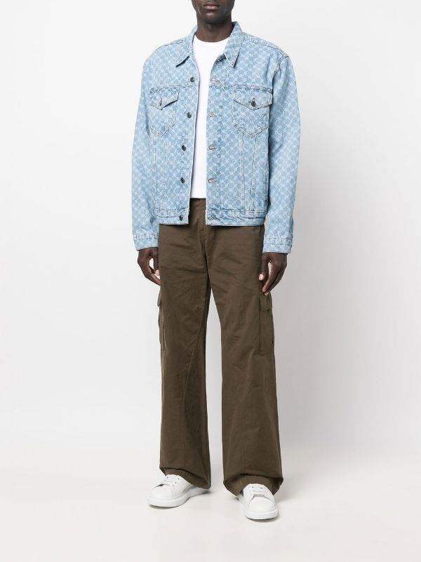 Daily Paper monogram-jacquard Denim Shirt Jacket - Farfetch