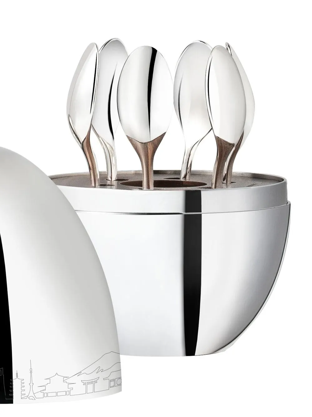  Christofle Mood Skyline Japan Espressolöffel (6er Set)   Silber 