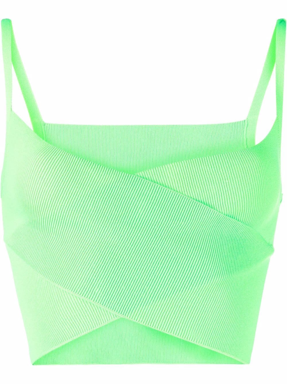 

MSGM wrap cropped top - Green