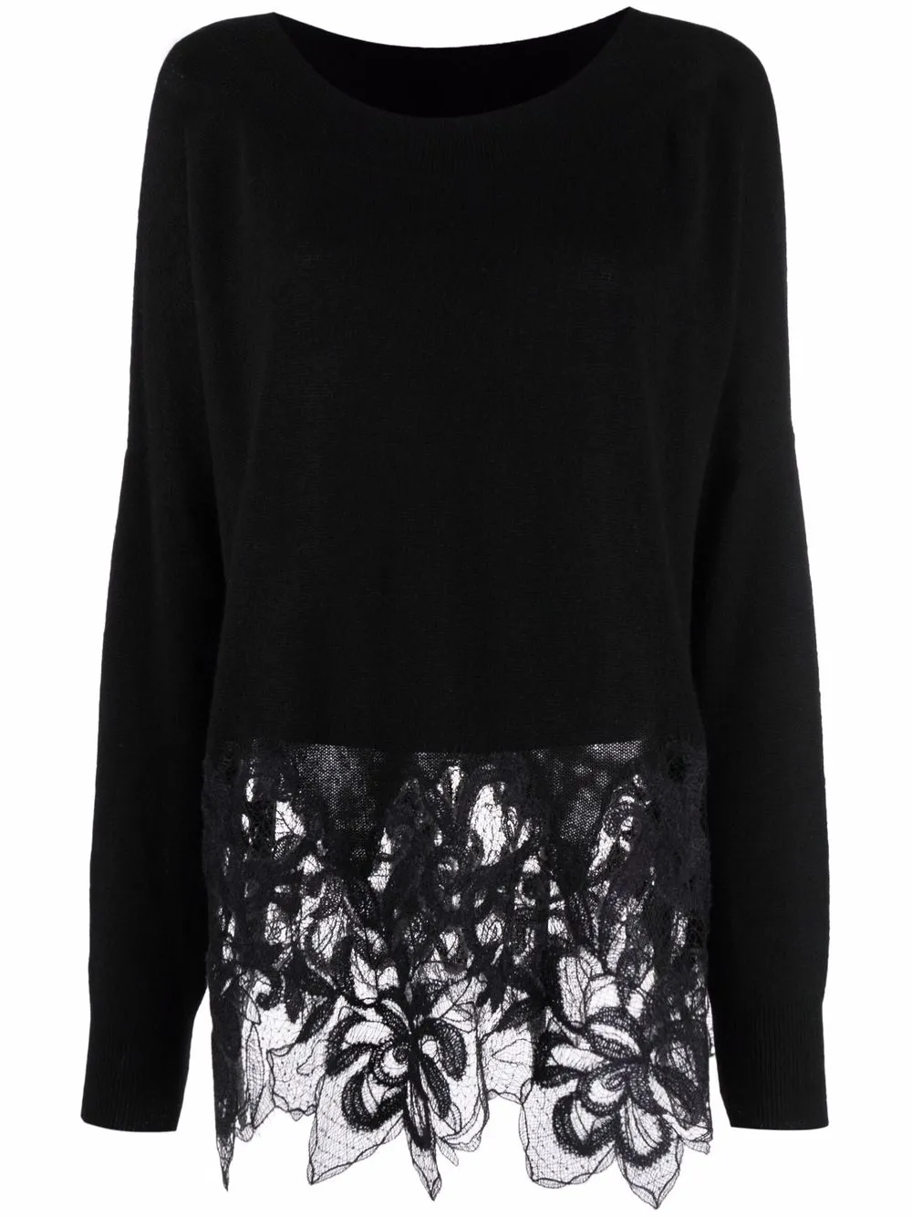 

Ermanno Scervino floral embroidered jumper - Black