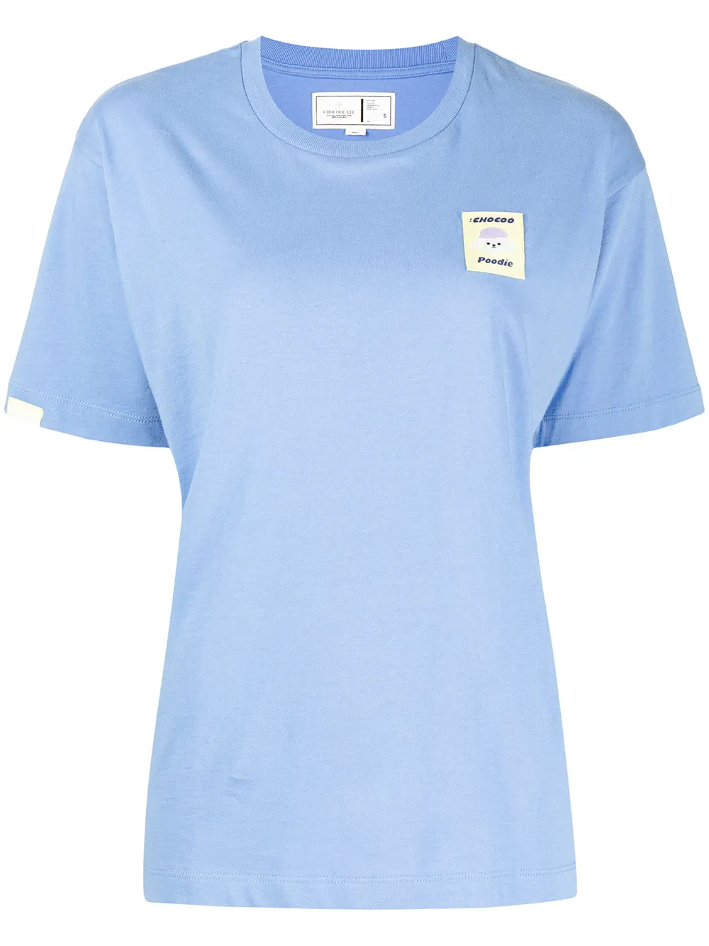 

CHOCOOLATE playera con parche Chocoo Poodle - Azul