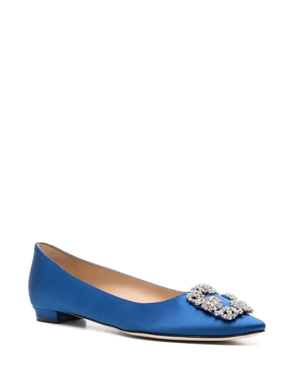 Manolo Blahnik Hangisi フラットシューズ | ブルー | FARFETCH JP
