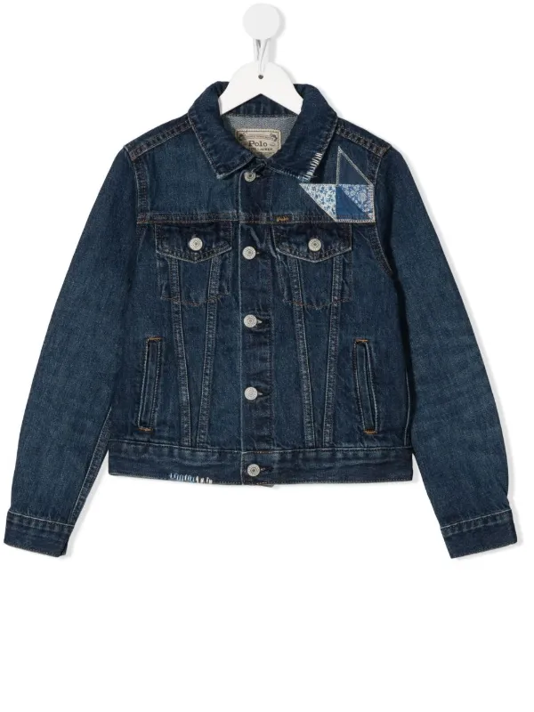 Ralph Lauren Kids Chaqueta Vaquera Con Aplique Patchwork - Farfetch