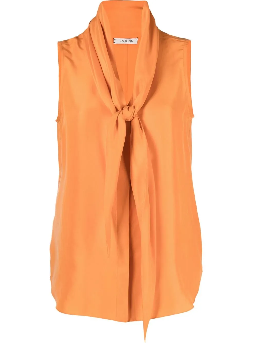 

Dorothee Schumacher blusa sin mangas con moño en el cuello - Naranja