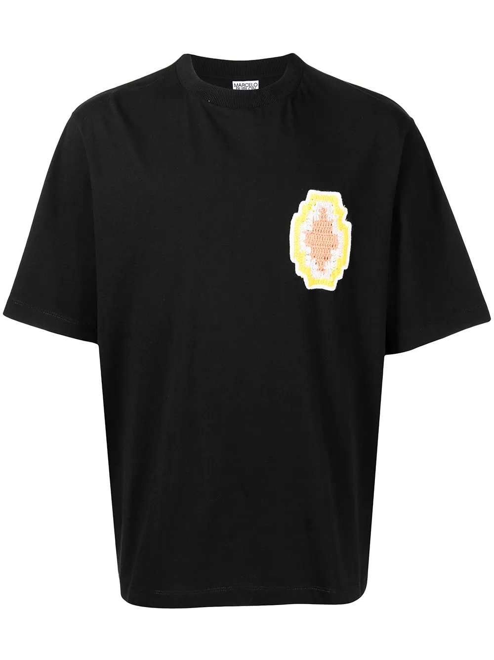 

Marcelo Burlon County of Milan playera con logo estampado - Negro