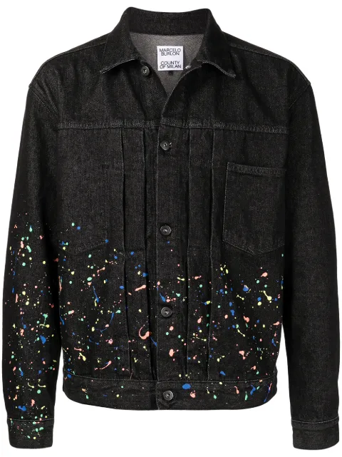 Marcelo Burlon County of Milan paint-splatter denim jacket