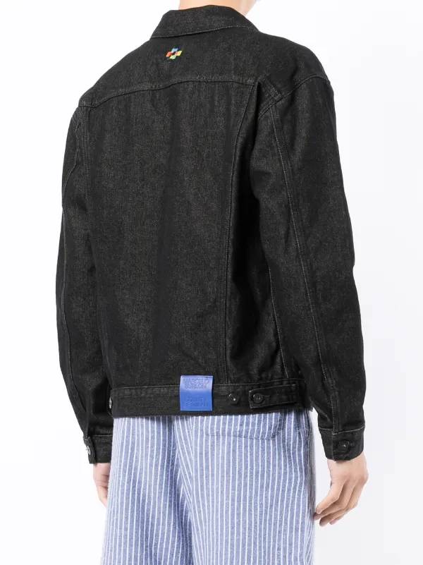 Marcelo Burlon County Of Milan paint-splatter Denim Jacket Black