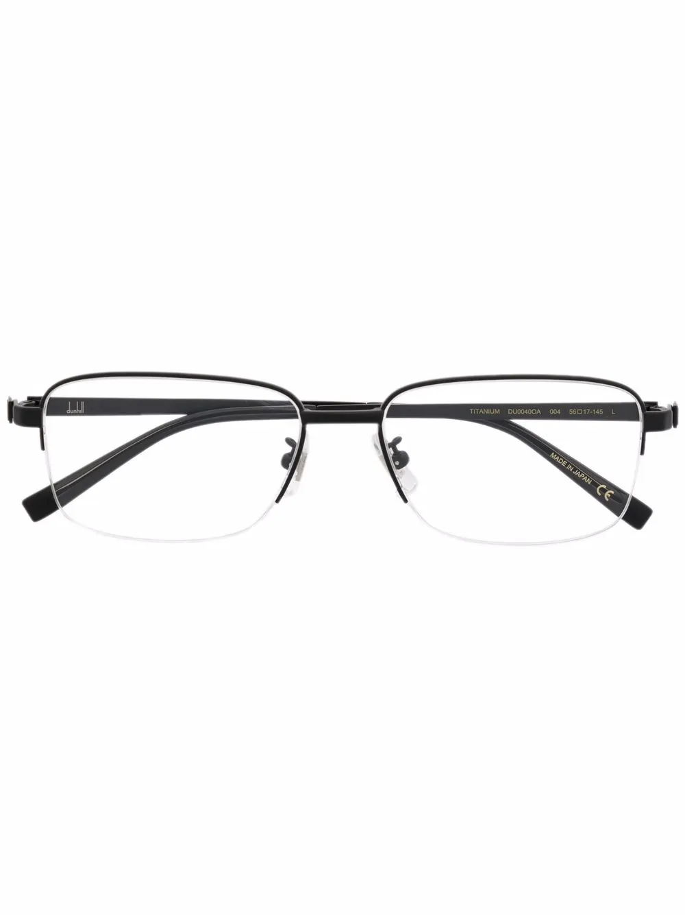 

Dunhill lentes con armazón rectangular - Negro