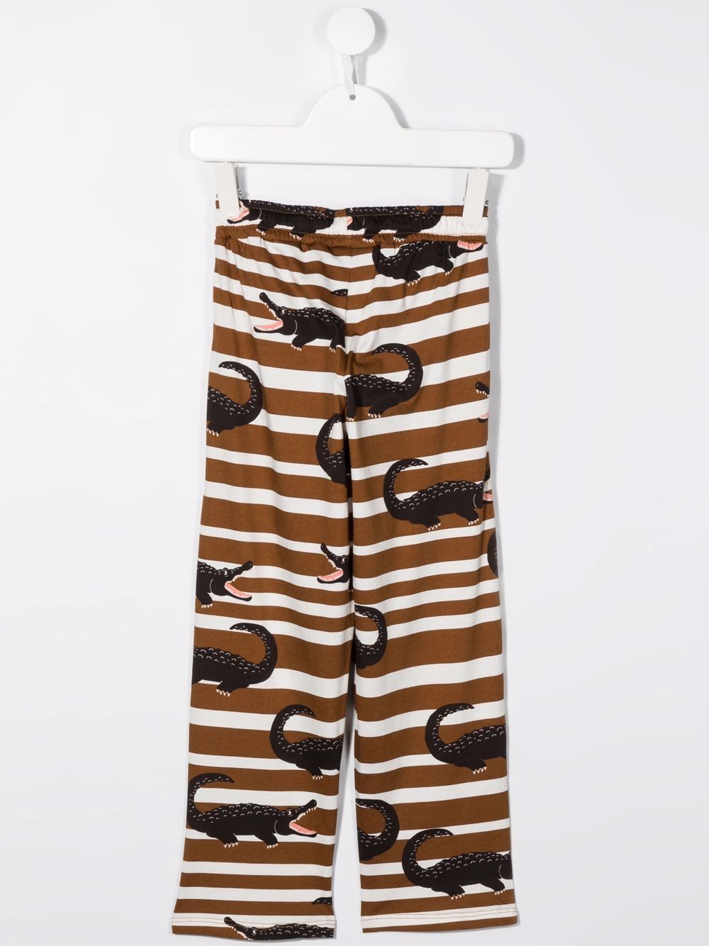 Mini Rodini Broek met krokodillenprint - Bruin