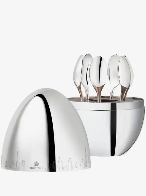 Christofle Mood Skyline Shanghai espresso spoon (set of six)