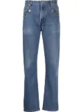 RE/DONE crystal-embellished straight-leg jeans - Blue