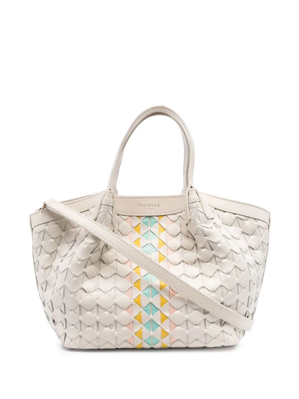 

Serapian geometric cut-out tote bag - White
