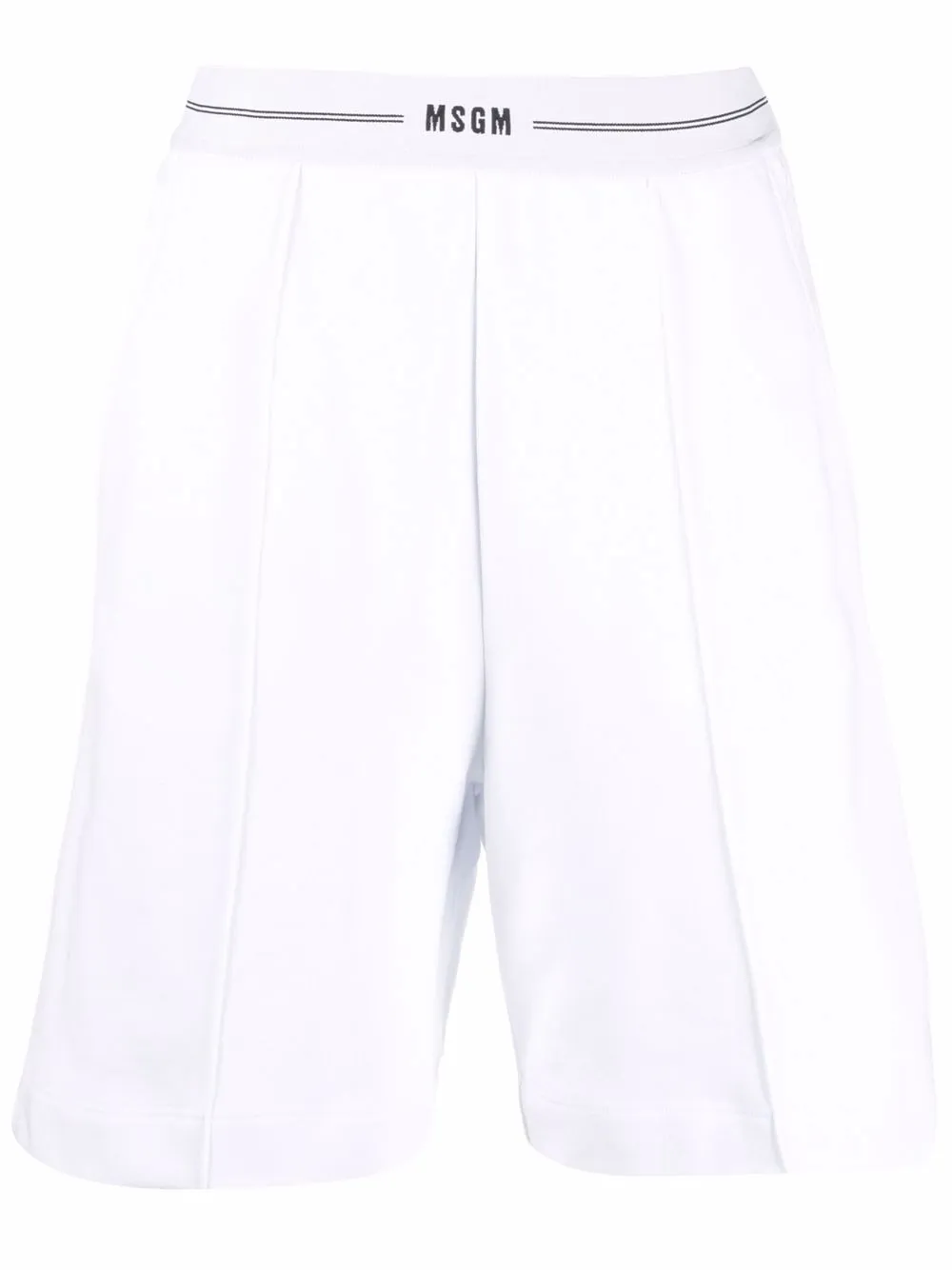 

MSGM shorts con logo en la pretina - Blanco