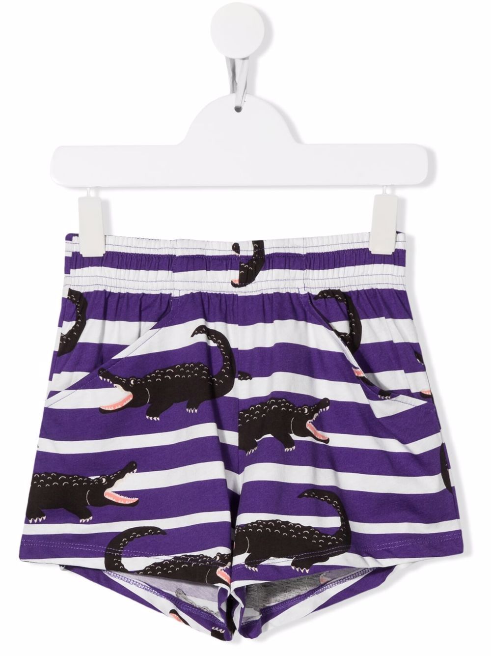 

Mini Rodini shorts de playa con cocodrilos estampados - Morado