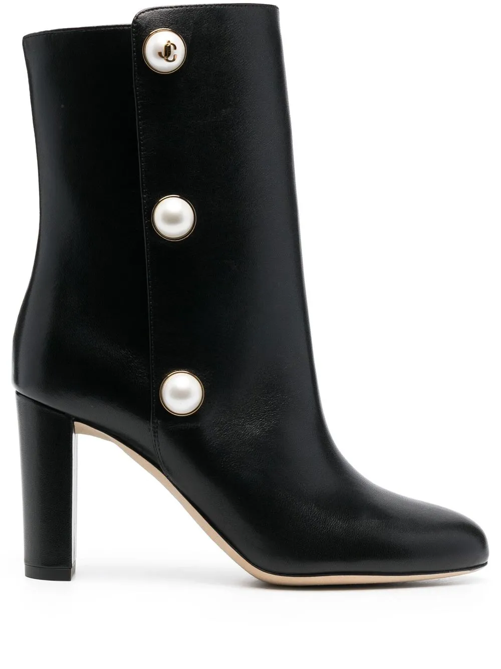 

Jimmy Choo Rina 85 pearl-detail boots - Black