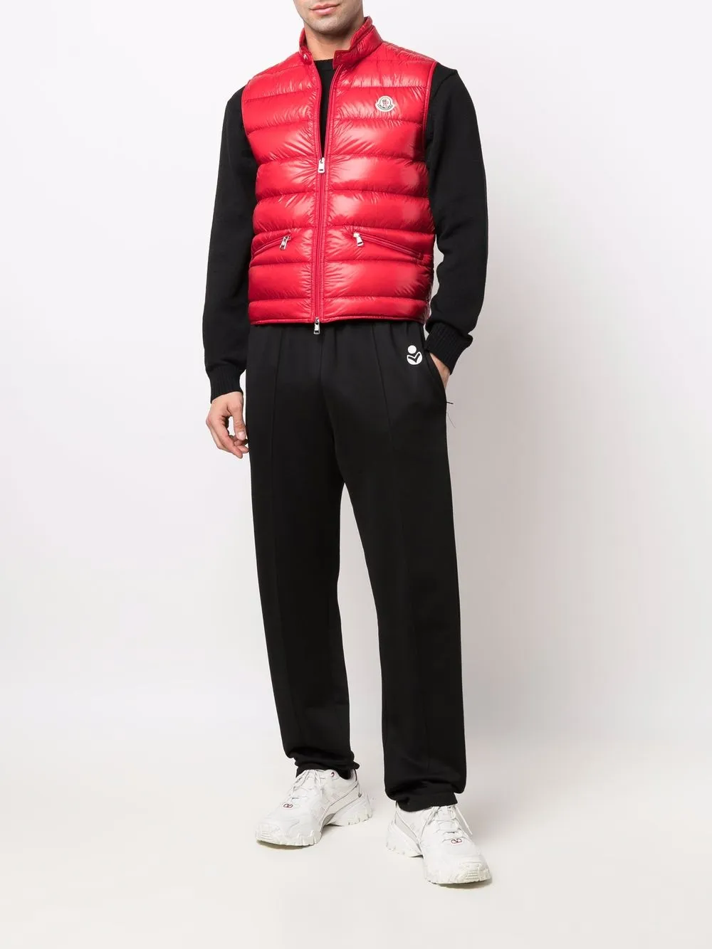Moncler Bodywarmer met logo - Rood