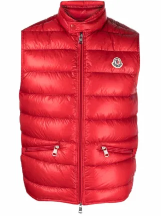 Red moncler gilet mens shop