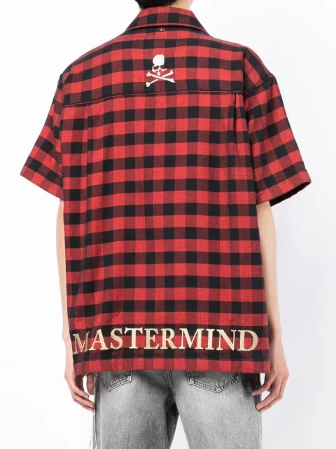plaid-check Embroidered Shirt - Farfetch