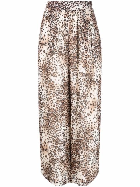 Max & Moi leopard-print cropped trousers