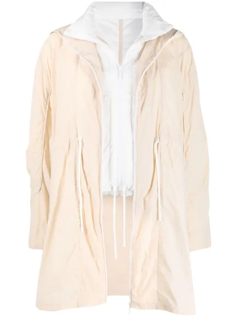 Max & Moi layered-design hooded parka
