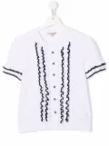 ELIE SAAB JUNIOR TEEN ruffled short-sleeved shirt - White