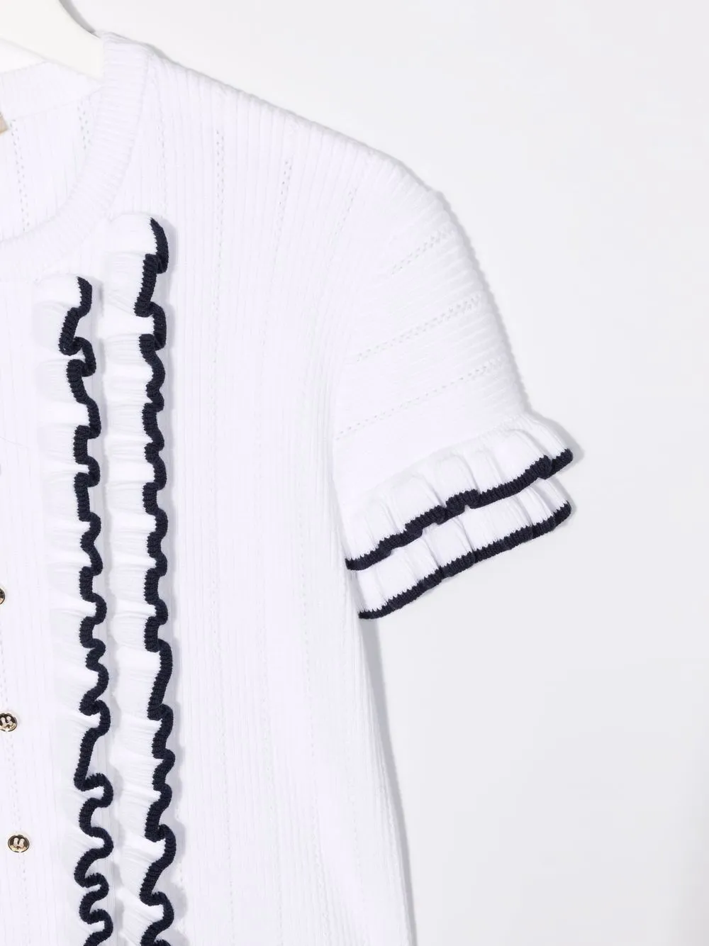 ELIE SAAB JUNIOR Shirt met ruche Wit