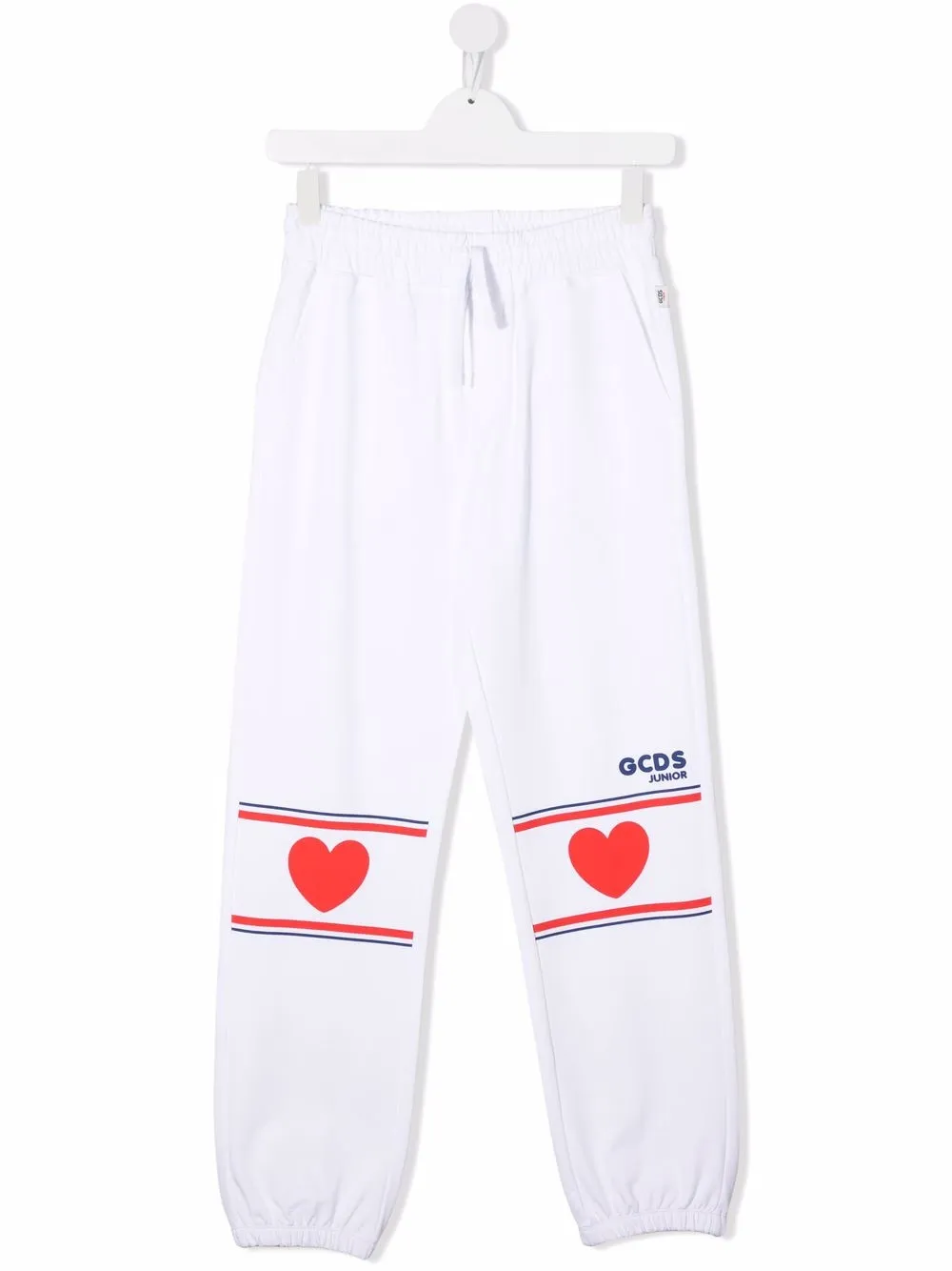 

Gcds Kids pantalones con corazones estampados - Blanco