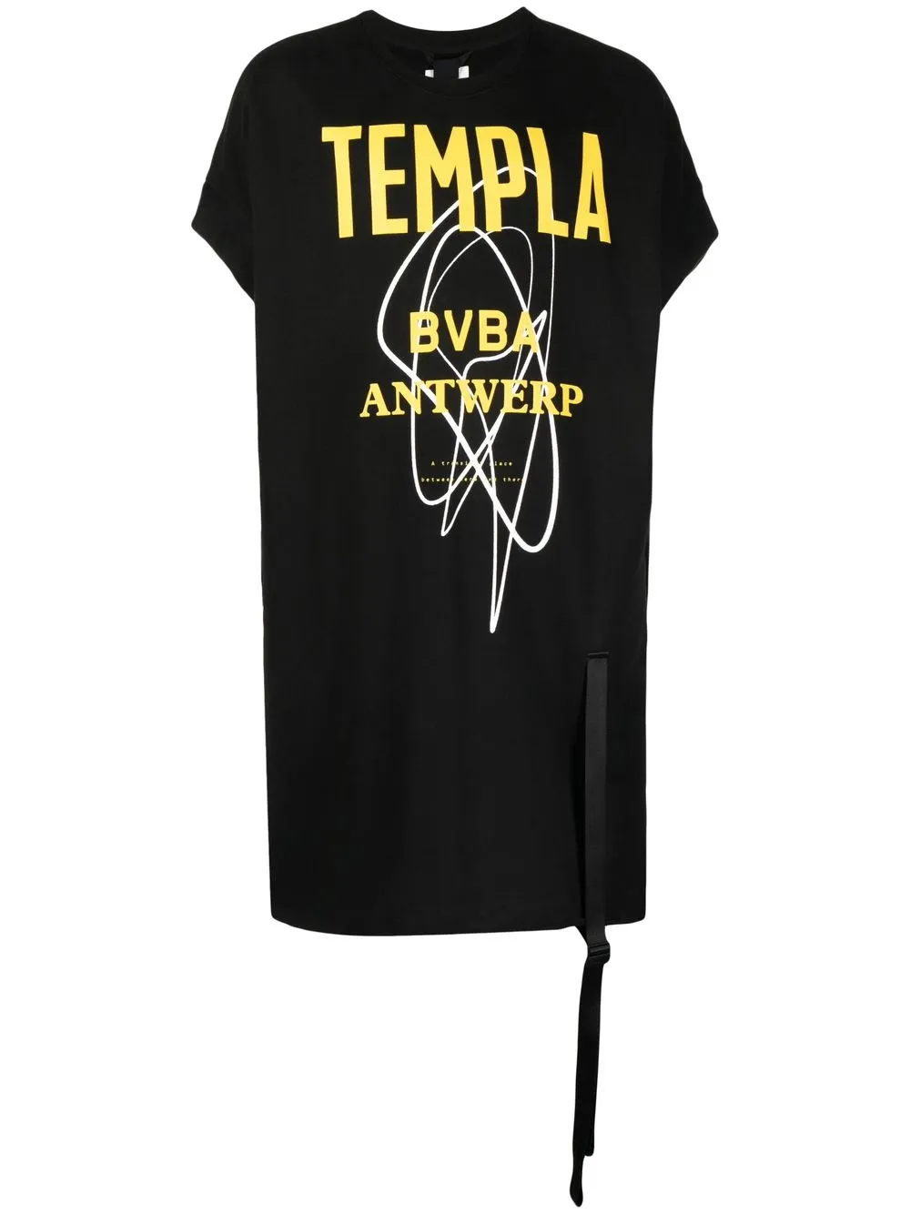 

Templa playera con logo estampado - Negro